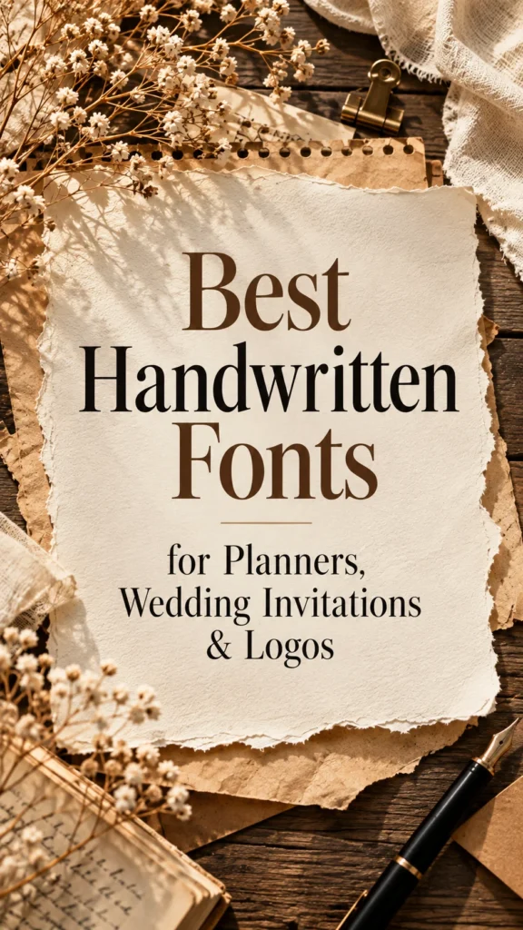 Best Handwritten Fonts for Planners