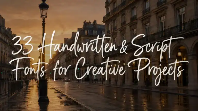 33 Handwritten & Script Fonts for Creative Projects