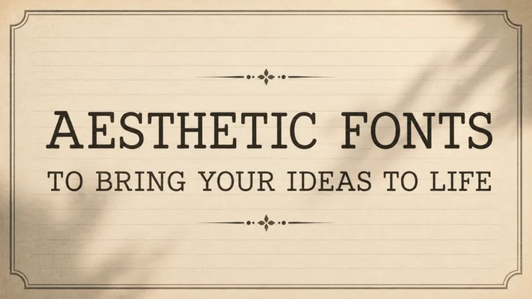 Aesthetic Fonts to Bring Your Ideas to Life