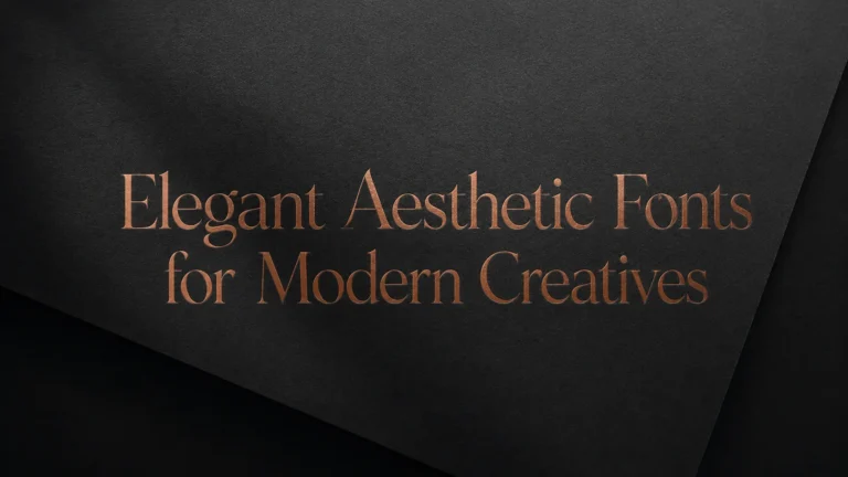 Elegant Aesthetic Fonts for Modern Creatives