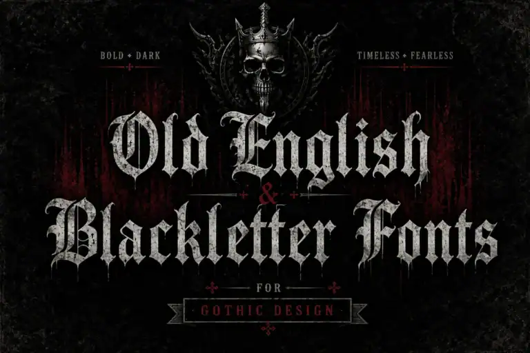 Old English & Blackletter Fonts for Gothic Design