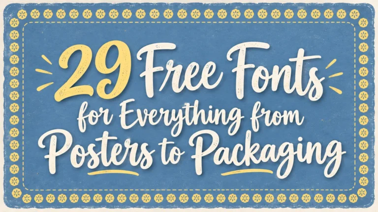 29 Free Fonts for Everything from Posters to Packaging