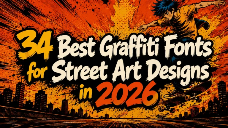 34 Best Graffiti Fonts for Street Art Designs in 2026