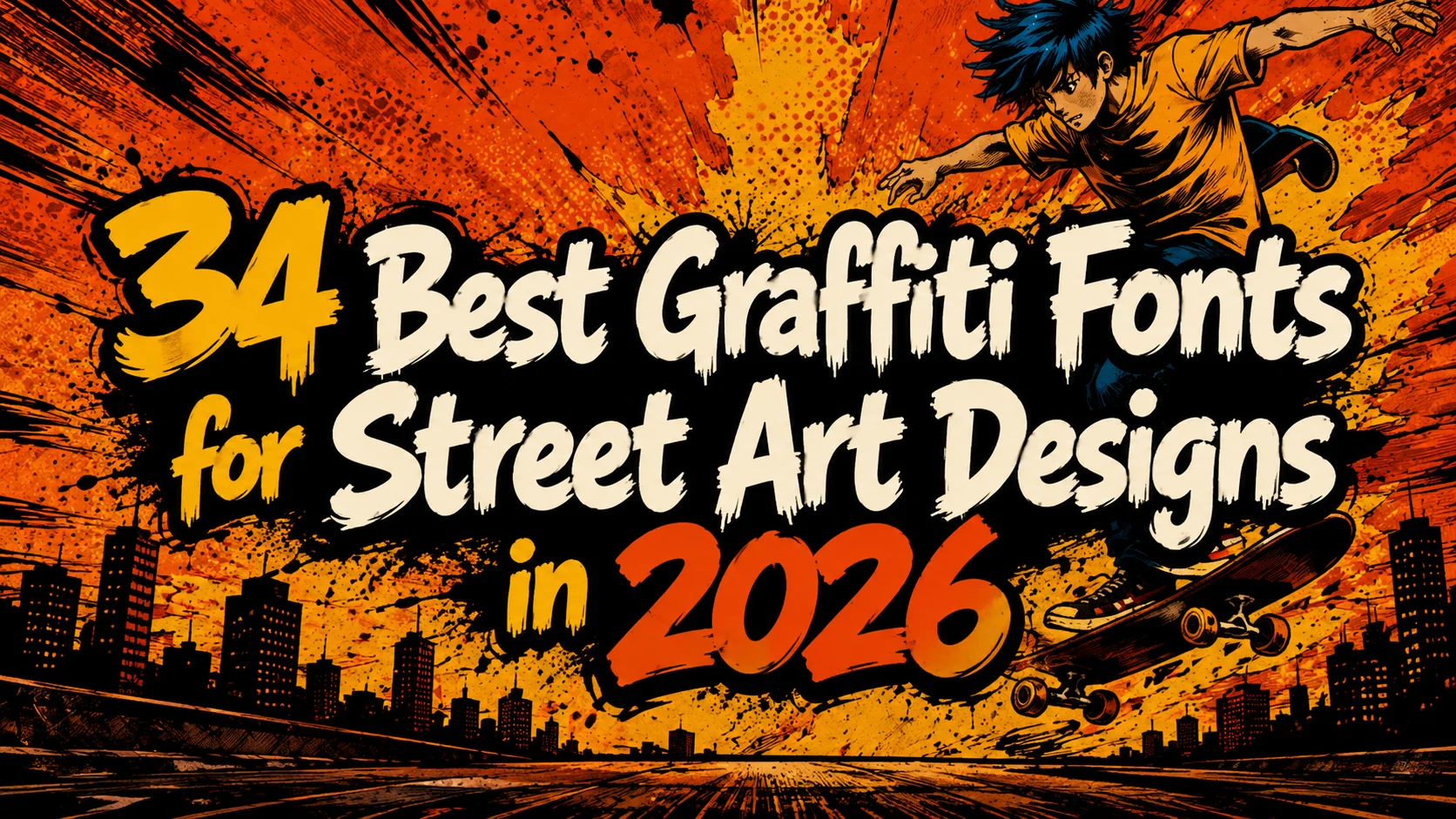 34 Best Graffiti Fonts for Street Art Designs in 2026