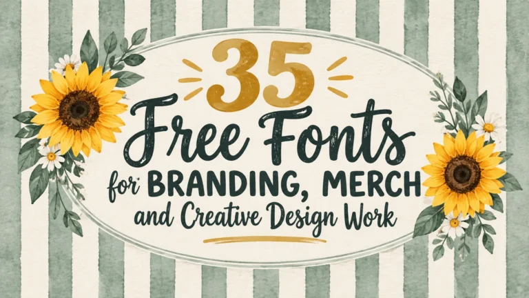 35 Free Fonts for Branding, Merch and Creative Design Work