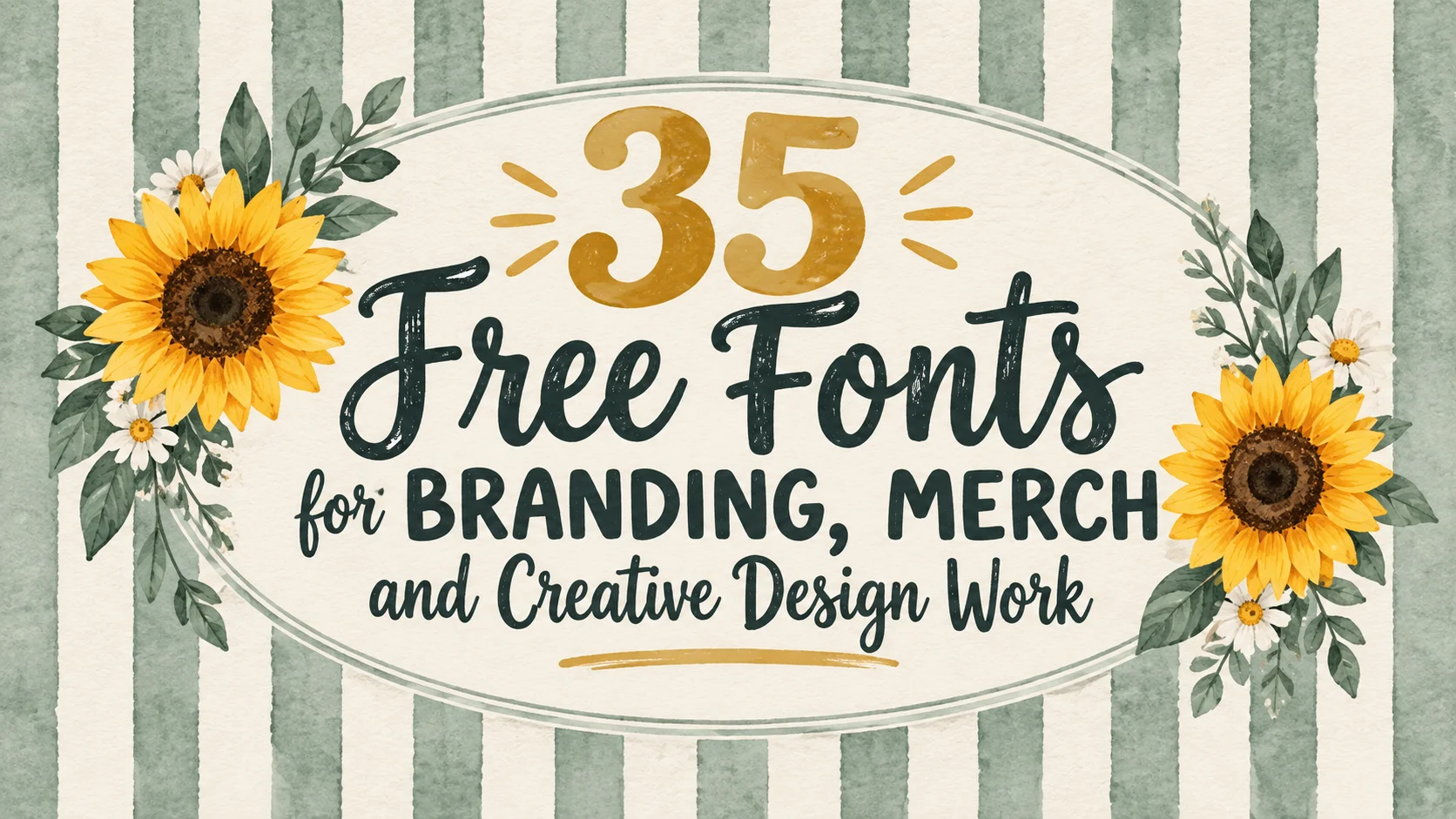 35 Free Fonts for Branding, Merch and Creative Design Work