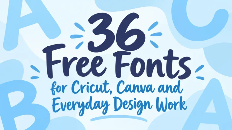 36 Free Fonts for Cricut, Canva and Everyday Design Work