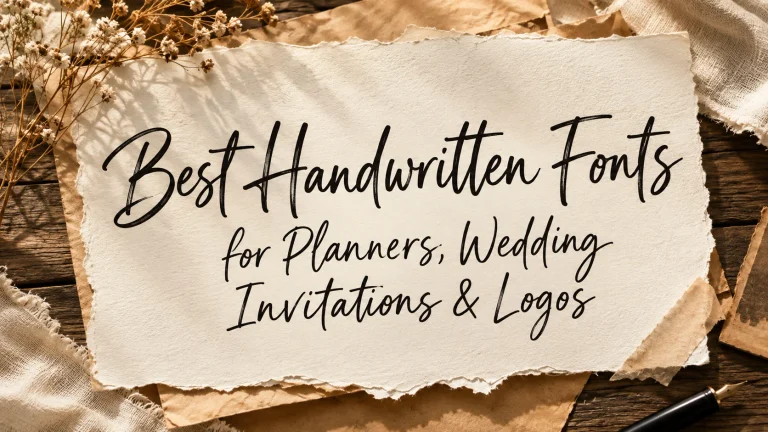 Best Handwritten Fonts for Planners, Wedding Invitations & Logos