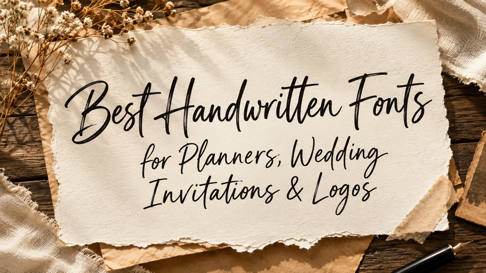 Best Handwritten Fonts for Planners, Wedding Invitations & Logos
