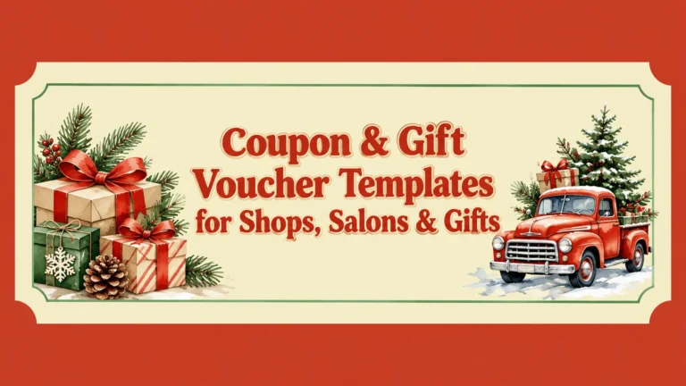 Coupon & Gift Voucher Templates for Shops, Salons & Gifts