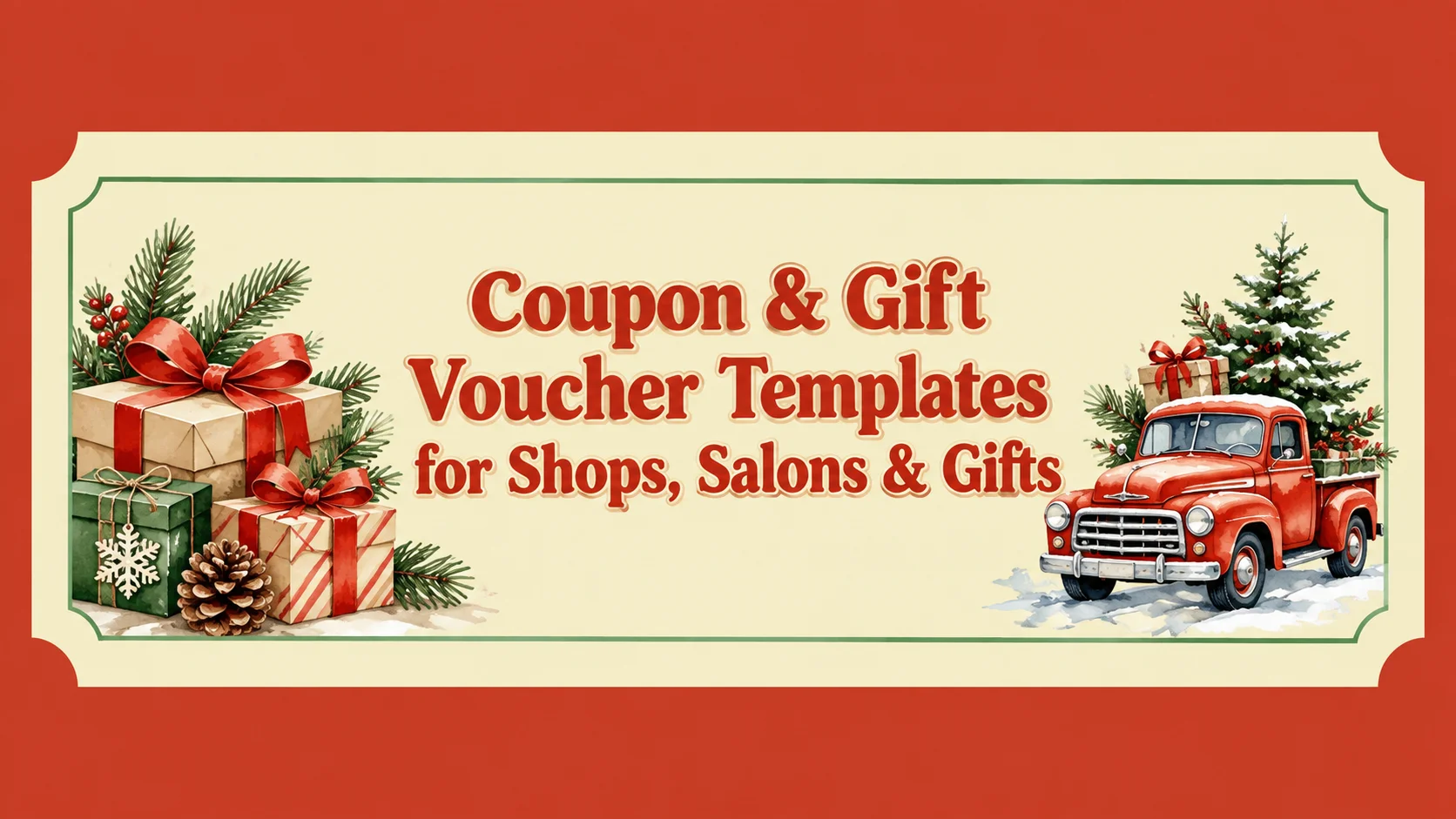 Coupon & Gift Voucher Templates for Shops, Salons & Gifts