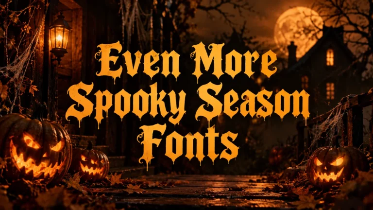 Even More Spooky Season Fonts