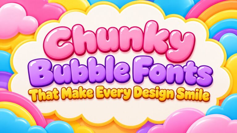 Chunky Bubble Fonts That Make Every Design Smile