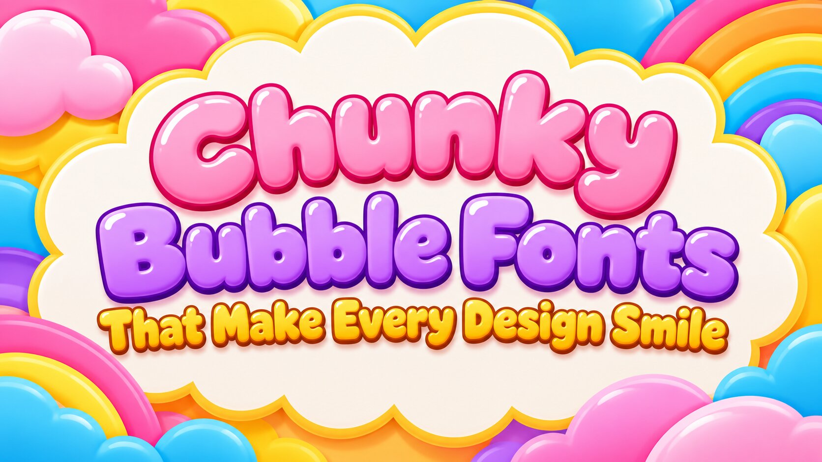 Chunky Bubble Fonts That Make Every Design Smile
