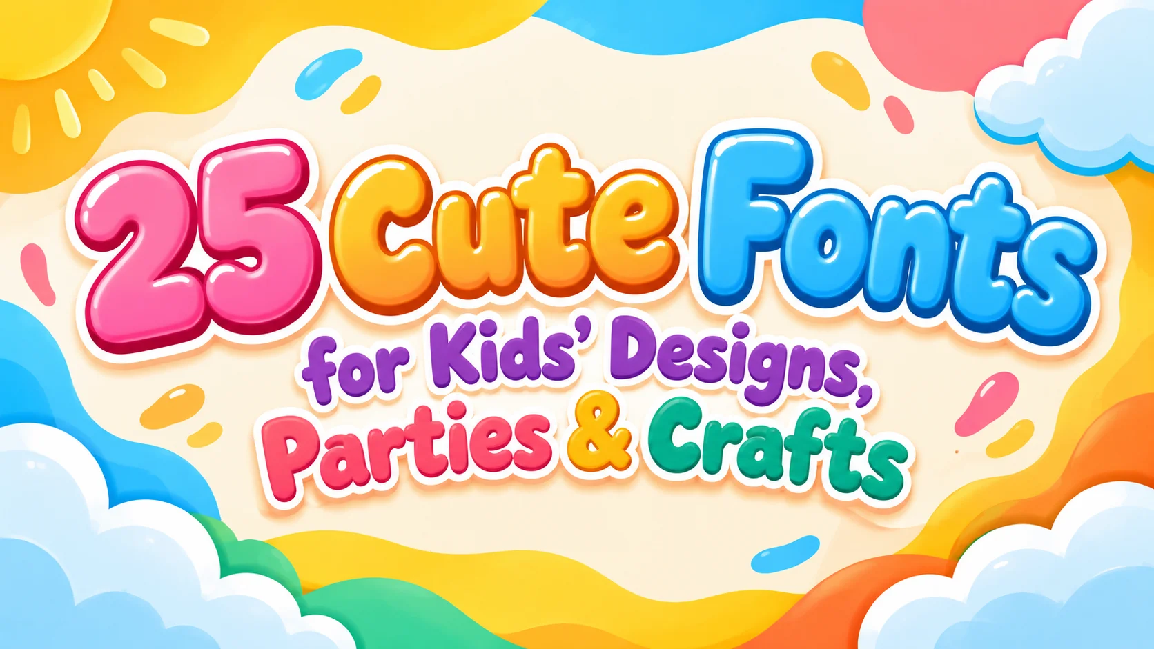 25 Cute Fonts for Kids' Designs, Parties